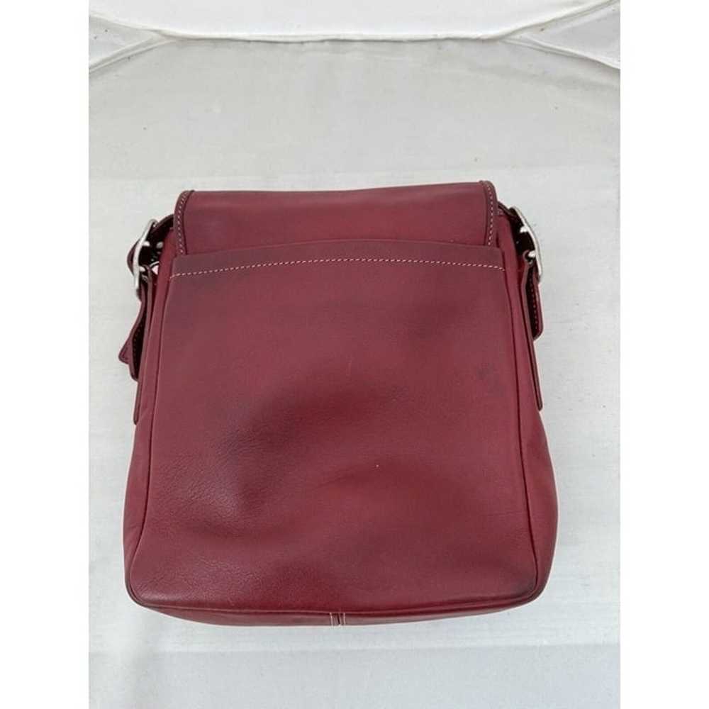 Vintage Coach Red leather Legacy Flap Shoulder Cr… - image 11