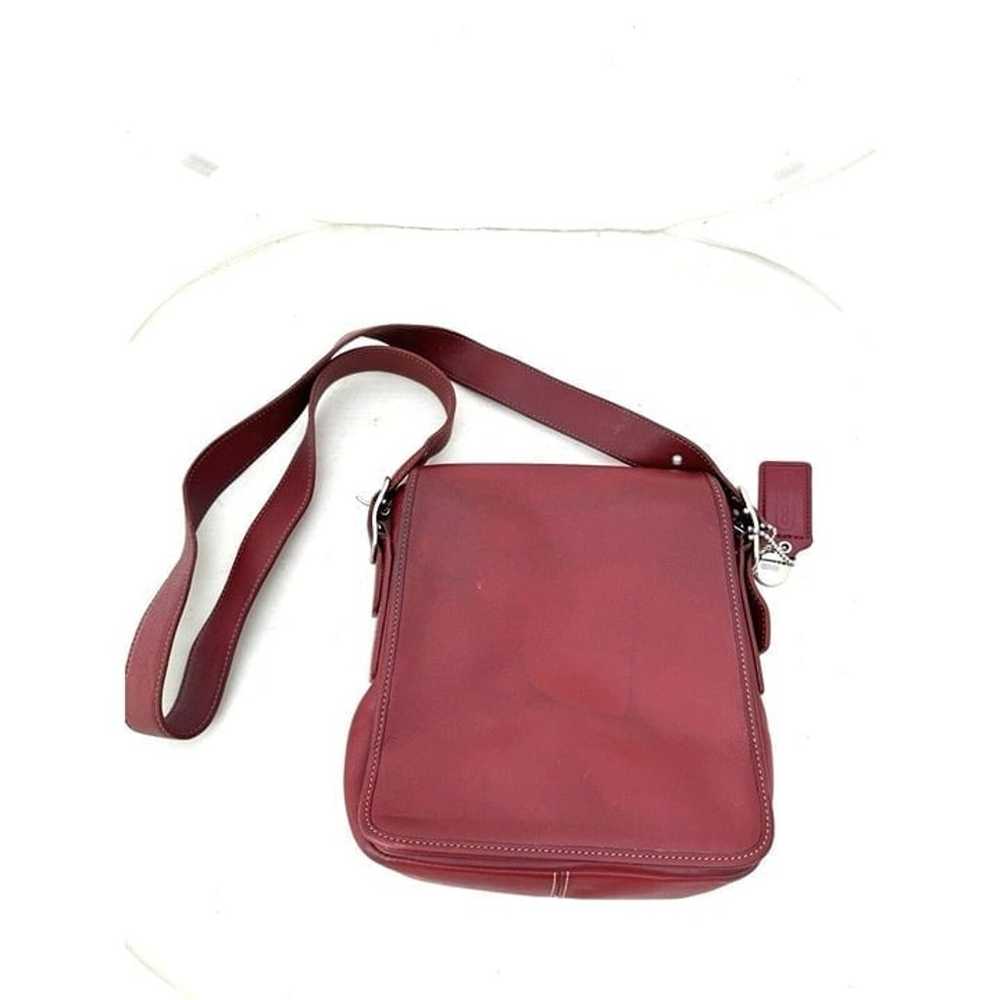 Vintage Coach Red leather Legacy Flap Shoulder Cr… - image 1