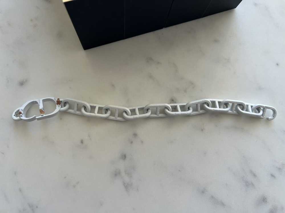 Dior x Daniel Arsham Matte-Finish Chain Bracelet White