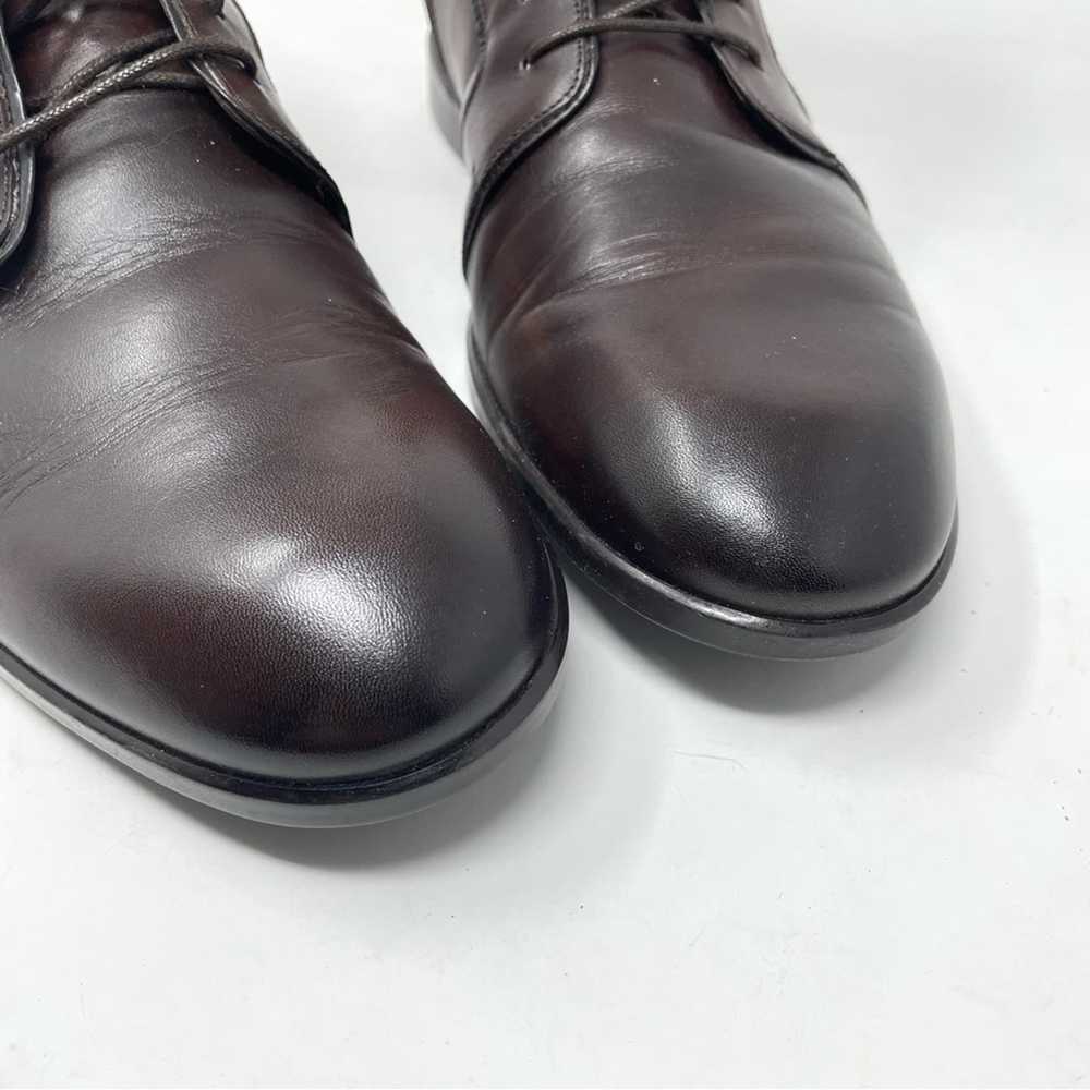 Mezlan Mezlan Brown Leather Burnished Calfskin Hy… - image 4