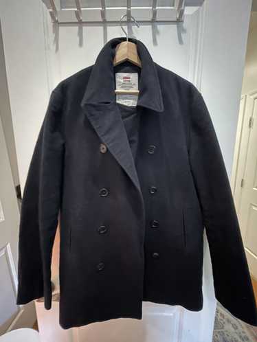 Supreme SUPREME MOLESKIN NAVY PEACOAT RARE!