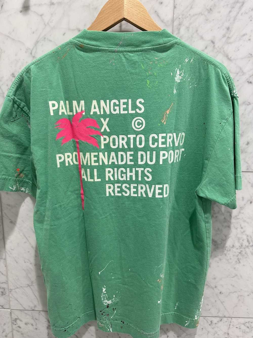 Palm Angels RARE Palm Angels Porto Cervo paint T … - image 2