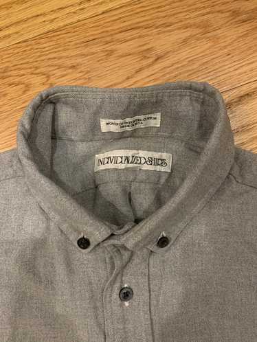 Individualized Shirts Light Grey Flannel Button Do