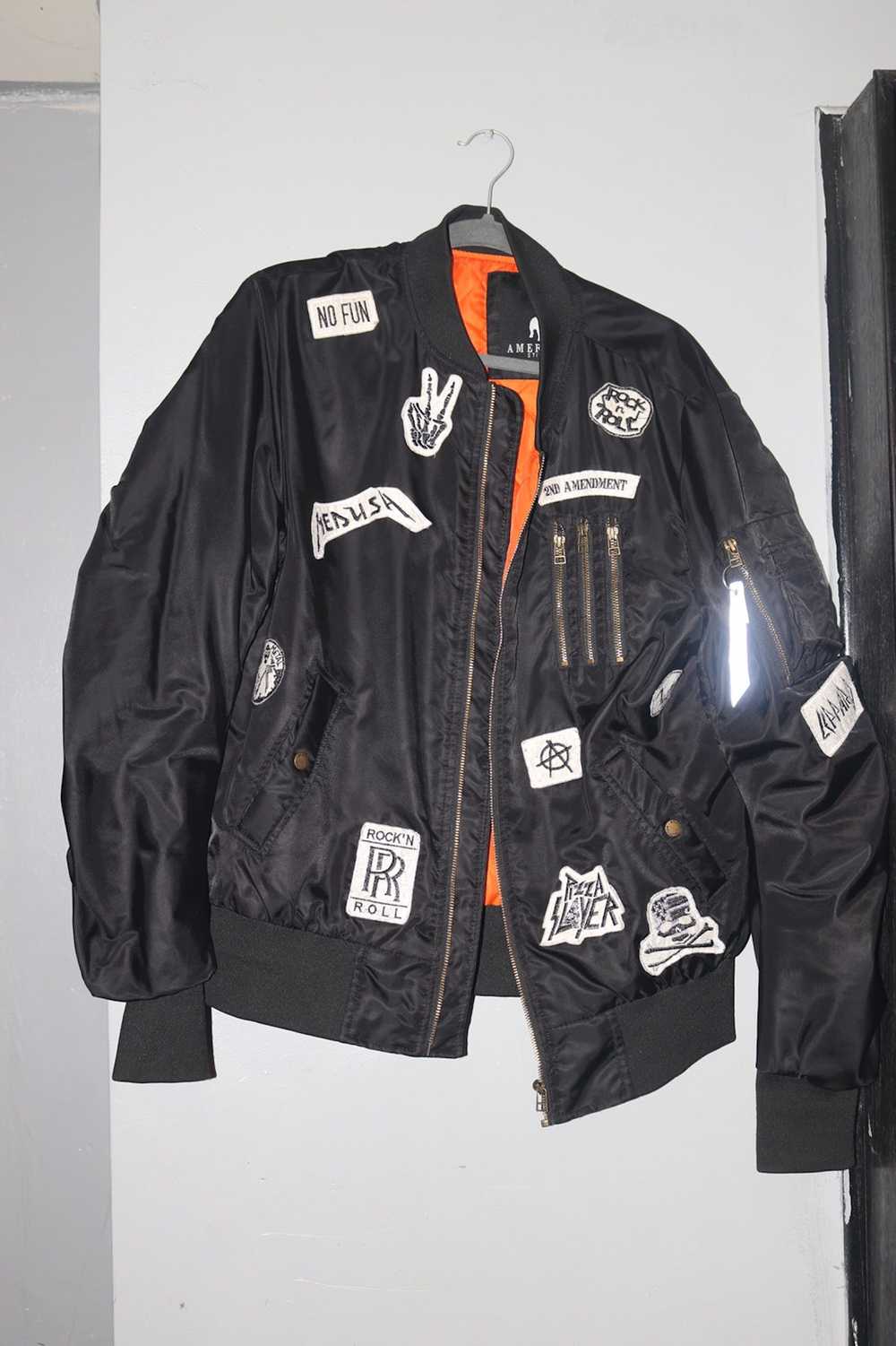 American Stitch Patched Black Bomber - image 2