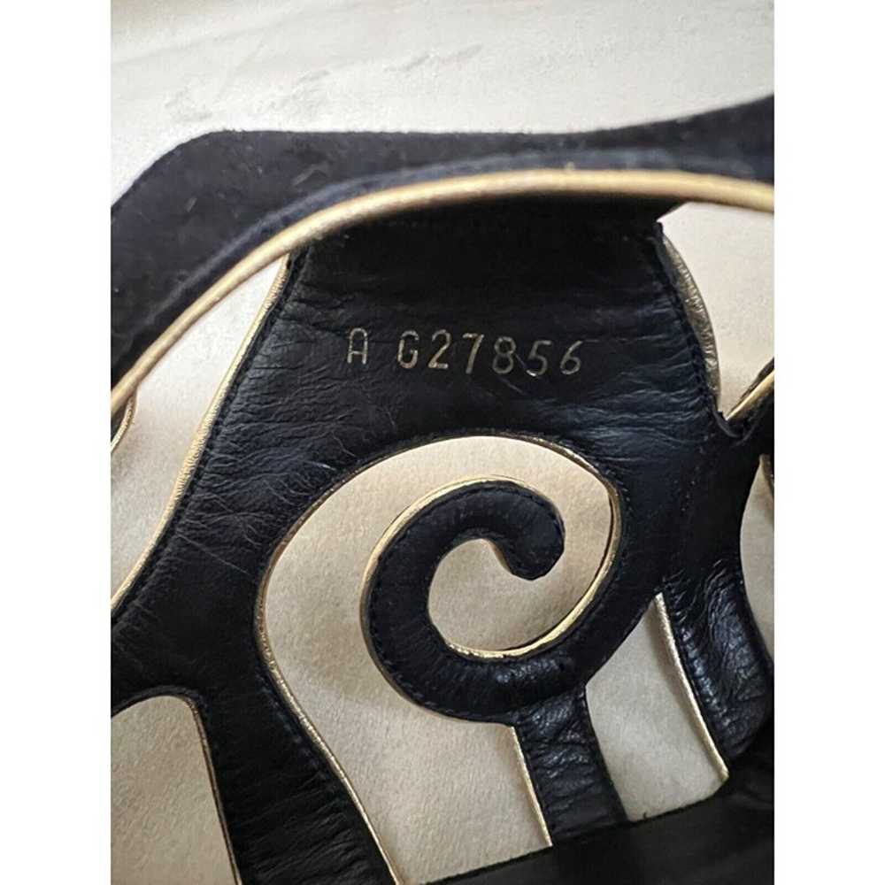 Chanel Black/Gold Suede Gladiator Sandals Mosaic … - image 7