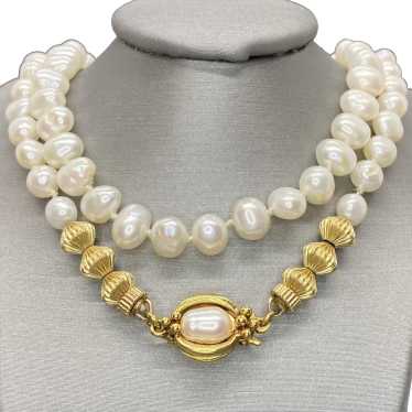 14k Freshwater Pearl Necklace - image 1