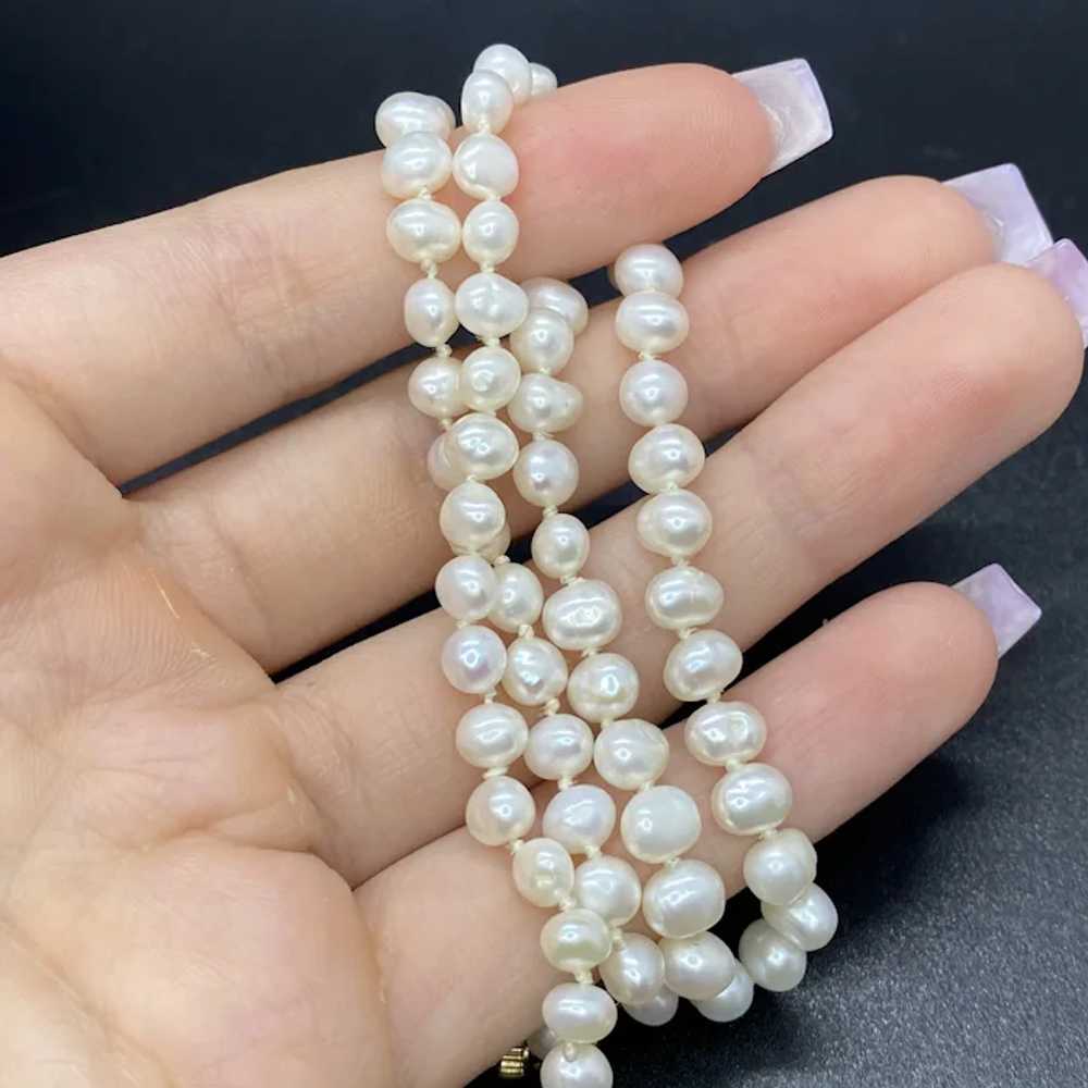 14k Freshwater Pearl Necklace - image 6