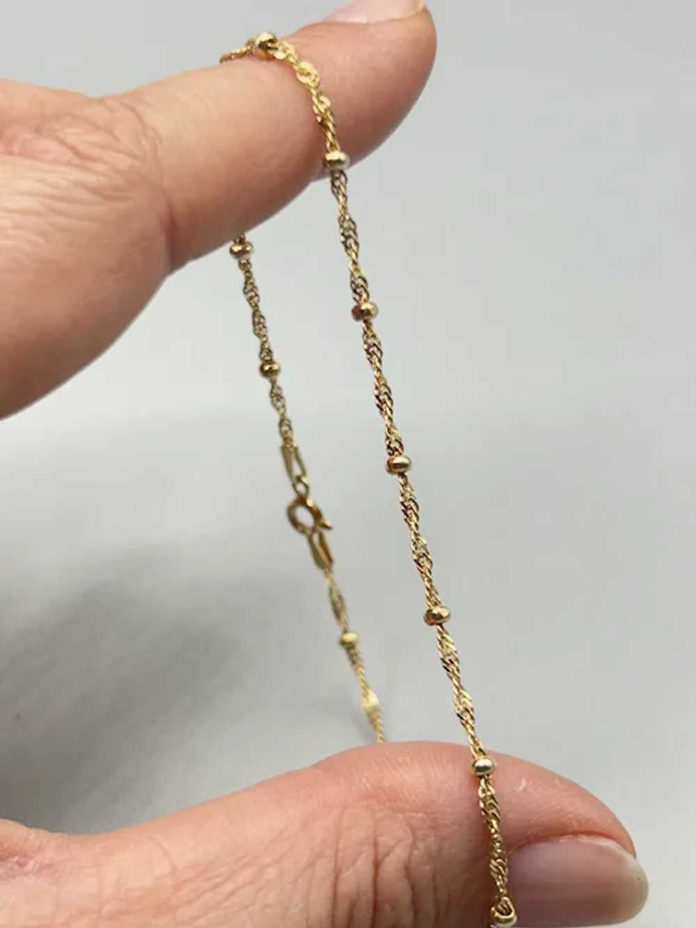 Gold Over Sterling Silver Bracelet Thin Delicate … - image 3