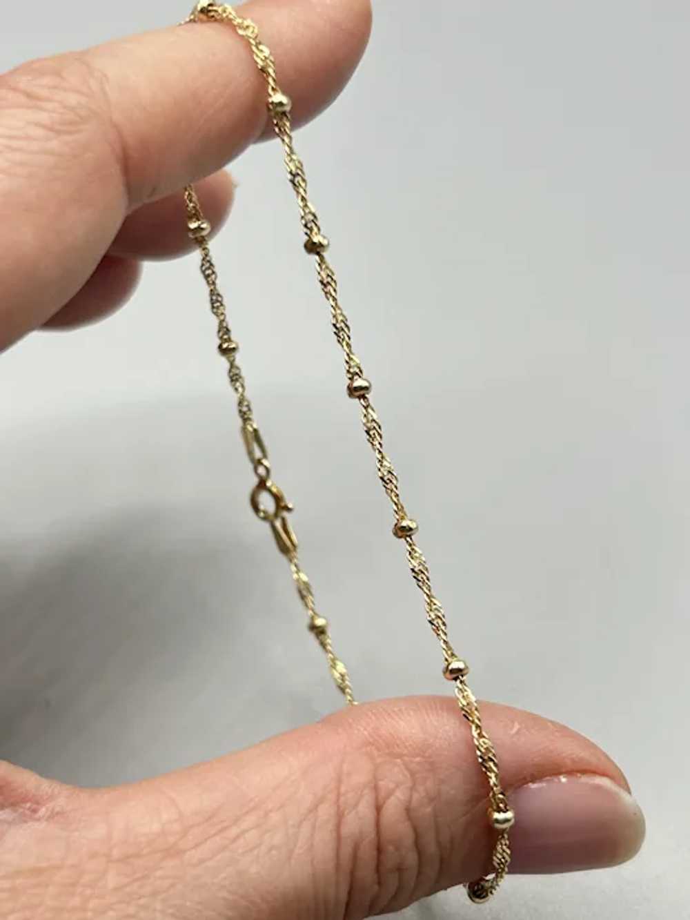 Gold Over Sterling Silver Bracelet Thin Delicate … - image 4