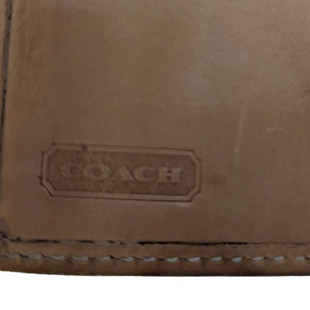 Vintage Coach Signature Brown Canvas Logo Wallet - image 4