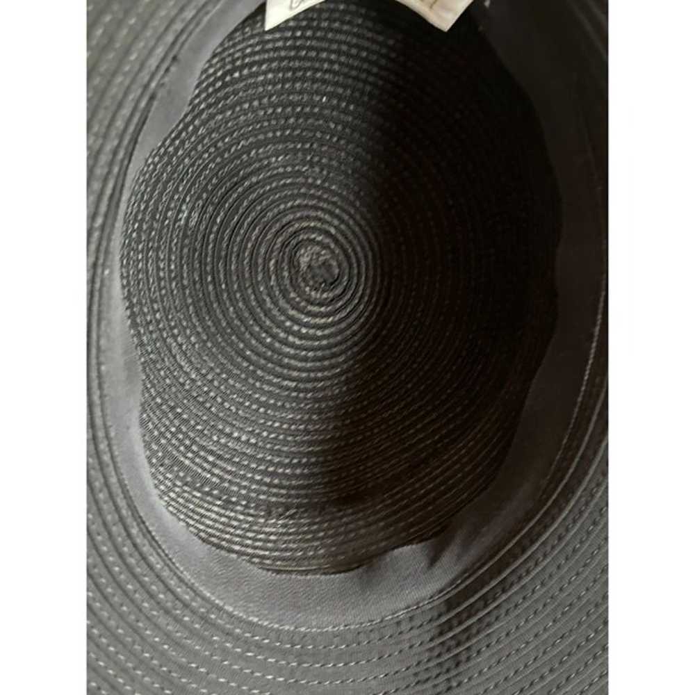 Frank Olive Vintage 1960s Black Hat Ribbed Wide B… - image 6
