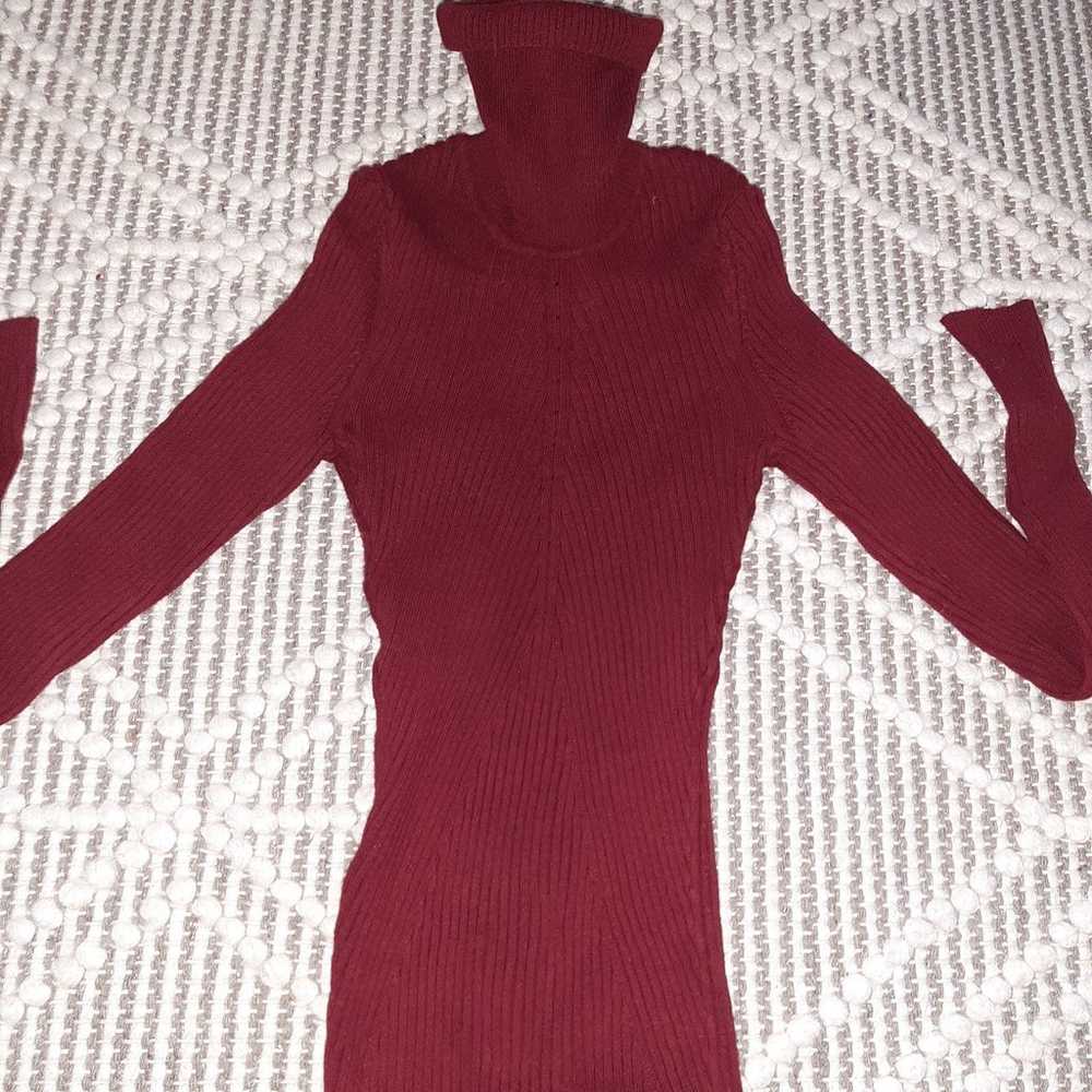 NWOT Moda International Vintage Sweater Dress Rib… - image 3