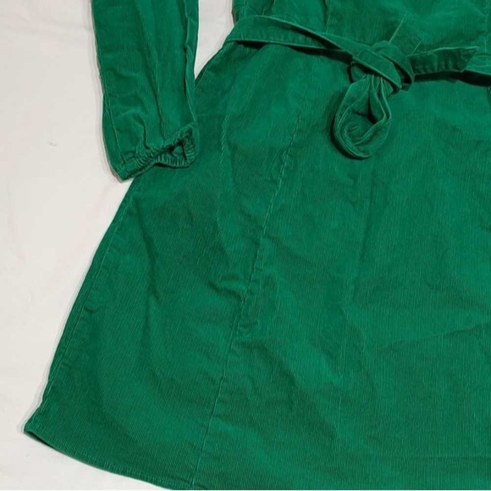 Vintage Boden Emerald Green Corduroy Dress US 6R - image 3