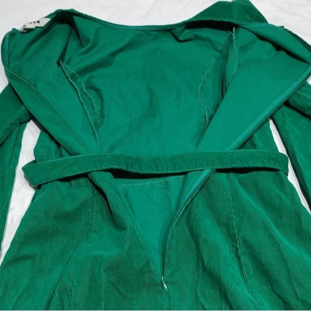 Vintage Boden Emerald Green Corduroy Dress US 6R - image 5