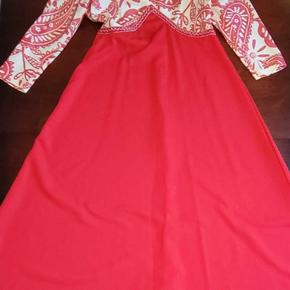 1970's Hippie Style Maxi Cocktail Dress Size 18 - image 1