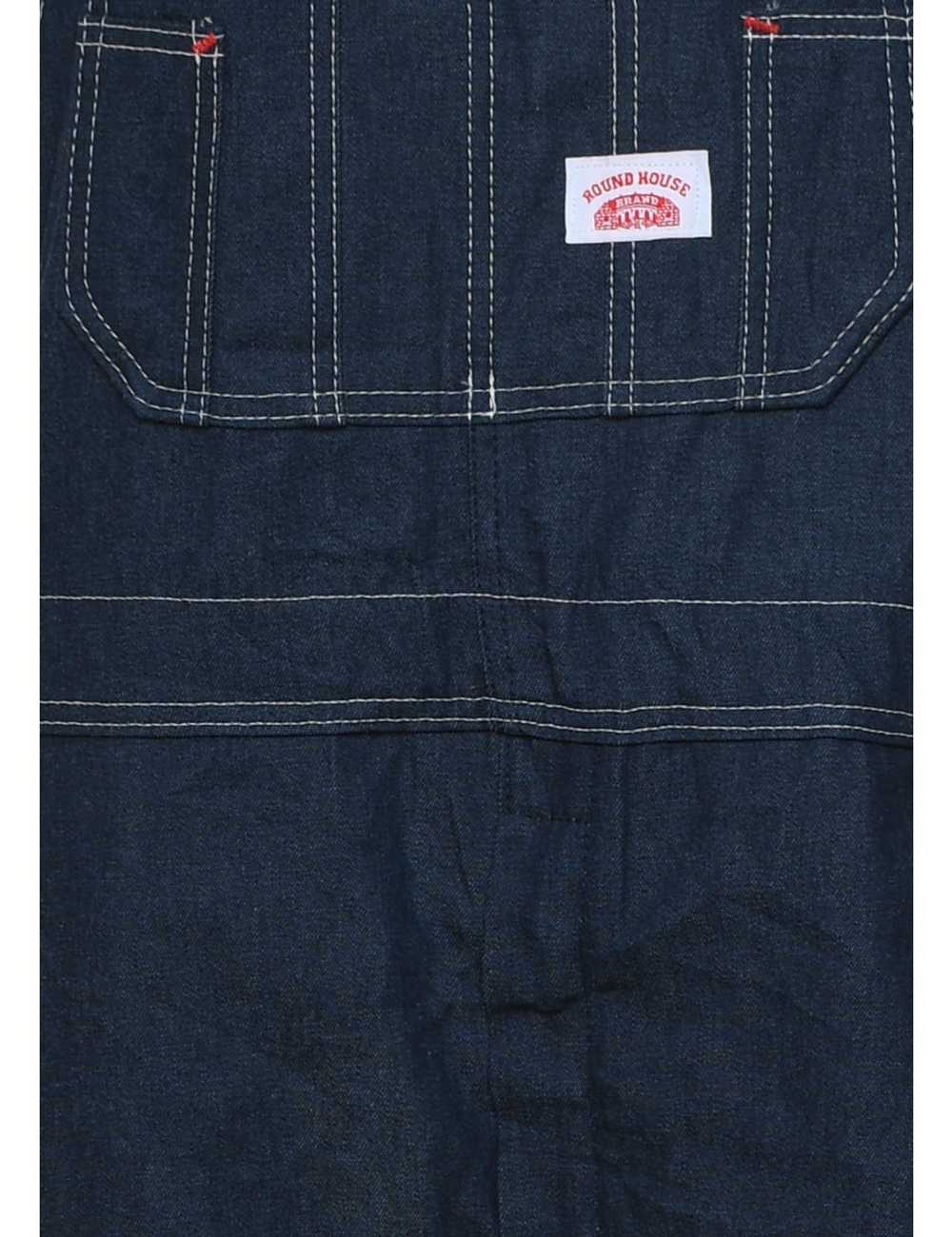 Classic Dark Wash Dungarees - W40 L34 - image 3