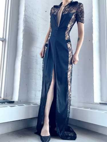 silk y2k peek-a-boo lace dress