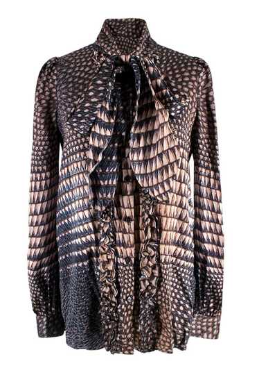 Managed by hewi Givenchy Snakeskin Patterned Silk 