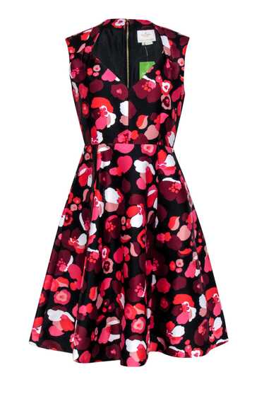 Kate Spade - Black w/ Red & Pink Floral Print Sle… - image 1