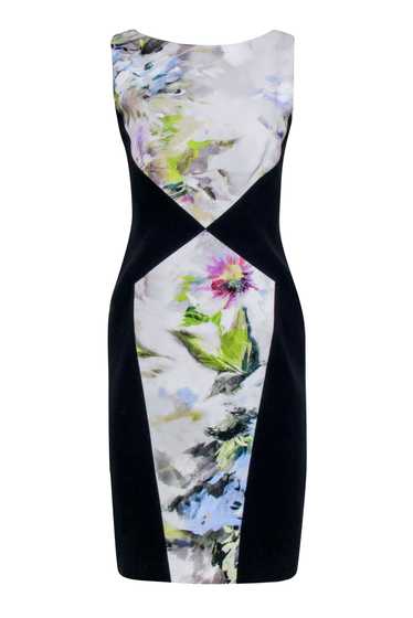 Theia - Navy w/ Multi Color Floral Patterned Front