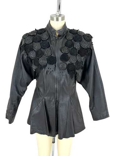 80s Avant Garde Leather Jacket - image 1
