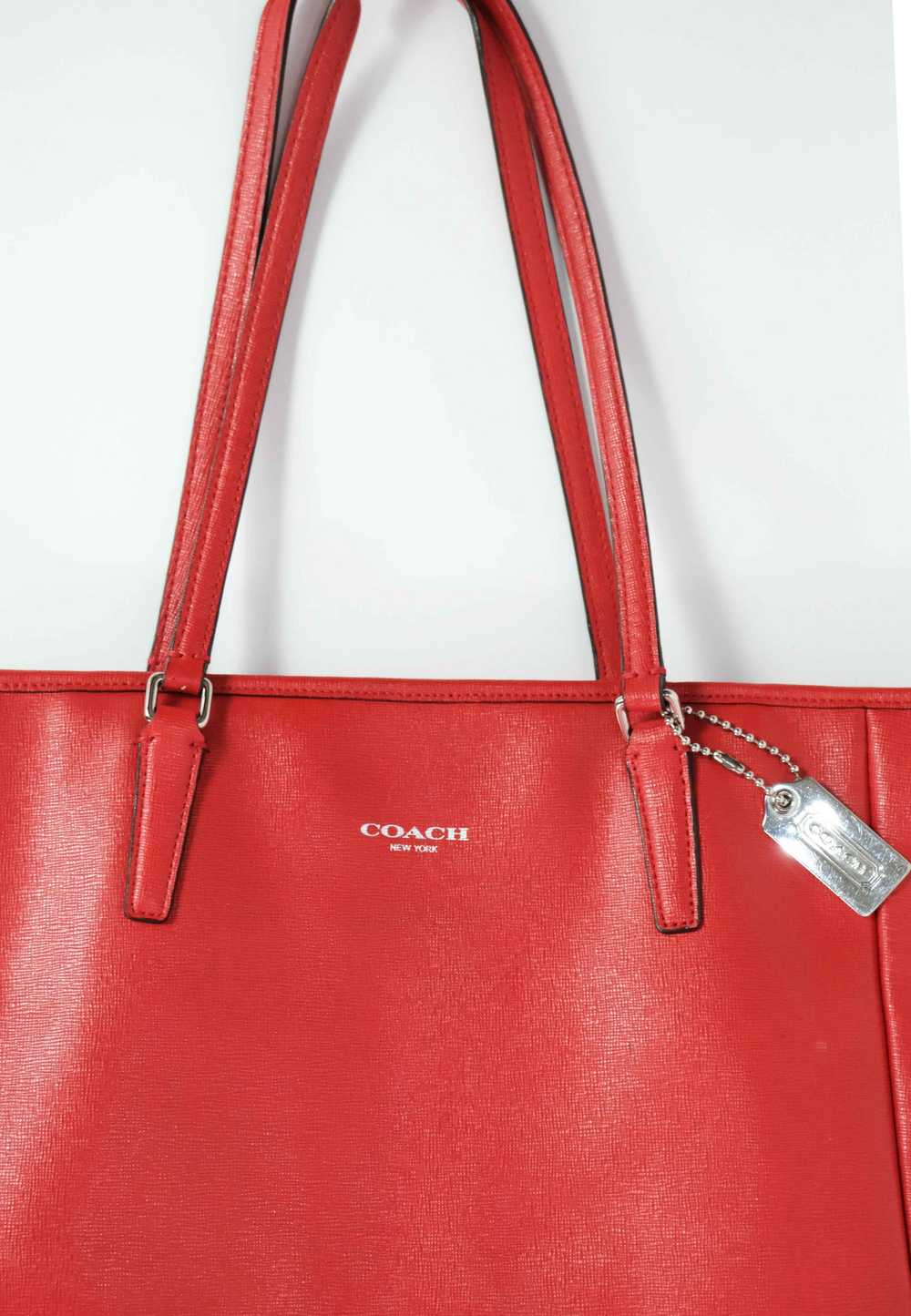 Cherry Red Coach Tote - image 5