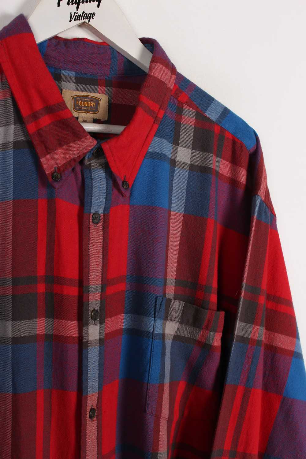 Vintage Plaid Flannel Shirt XXL - image 2