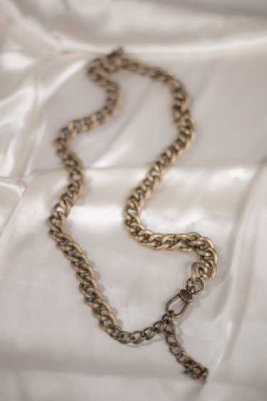 Vintage 90s Bronze Chain Belt - image 1