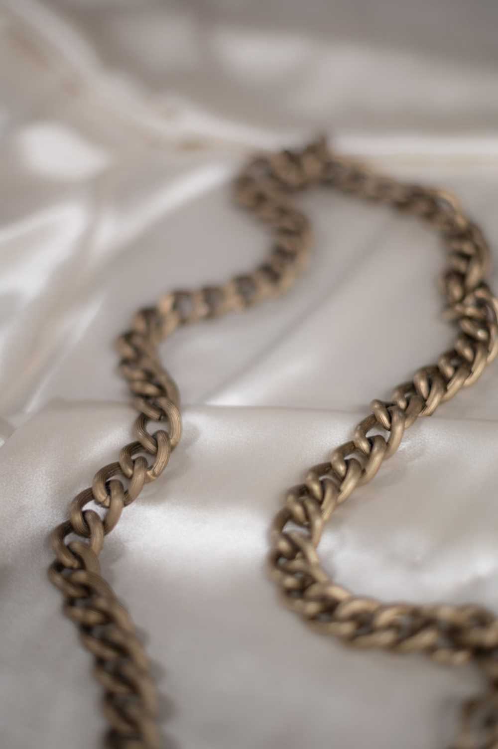 Vintage 90s Bronze Chain Belt - image 4