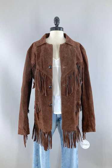 Vintage 1980s Suede Fringed Jacket