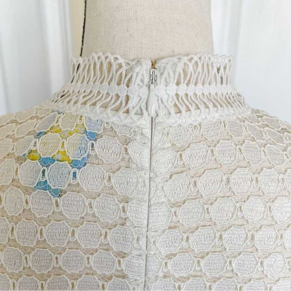 CeCe Size 4 White Intricate Detail Dotted Pattern… - image 10