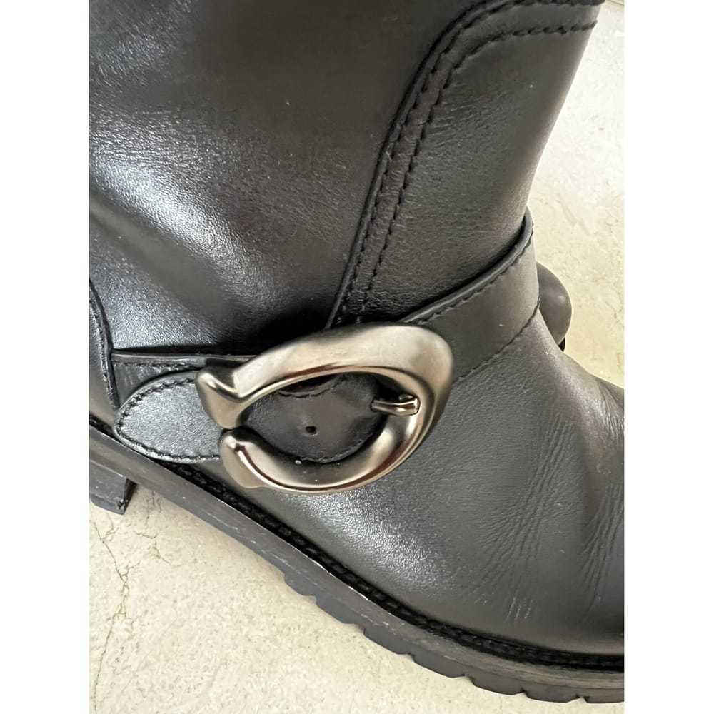 Coach Leather biker boots - image 8