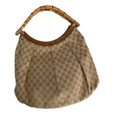 Gucci Vintage Bamboo Hobo cloth handbag - image 1