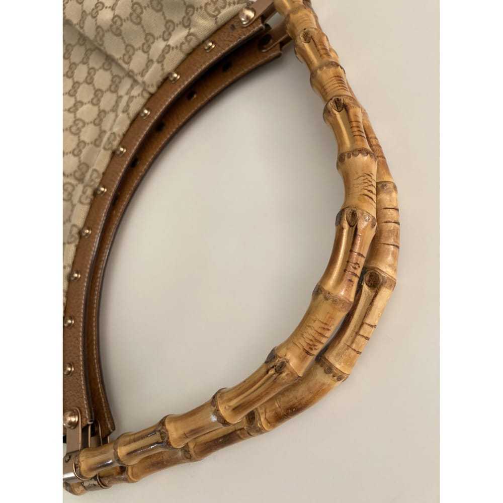 Gucci Vintage Bamboo Hobo cloth handbag - image 3