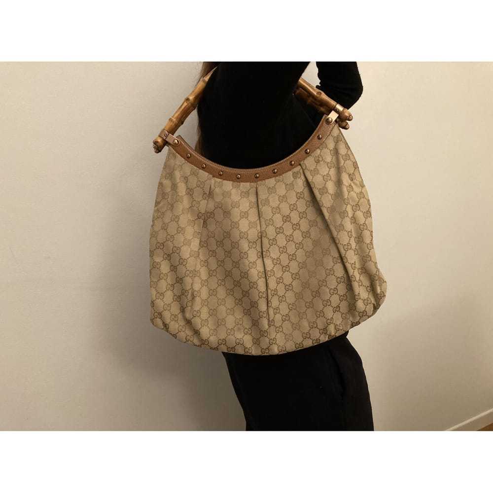 Gucci Vintage Bamboo Hobo cloth handbag - image 4