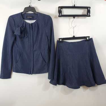 Nanette Lepore Women Blue 2pc Skirt Set Sz 2/4 NWT - image 1