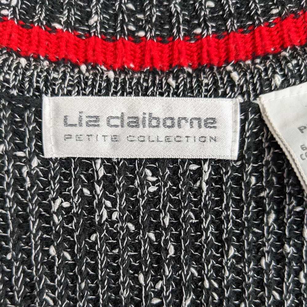 Vintage Sweater Vest Liz Claiborne Long Marled Bl… - image 8