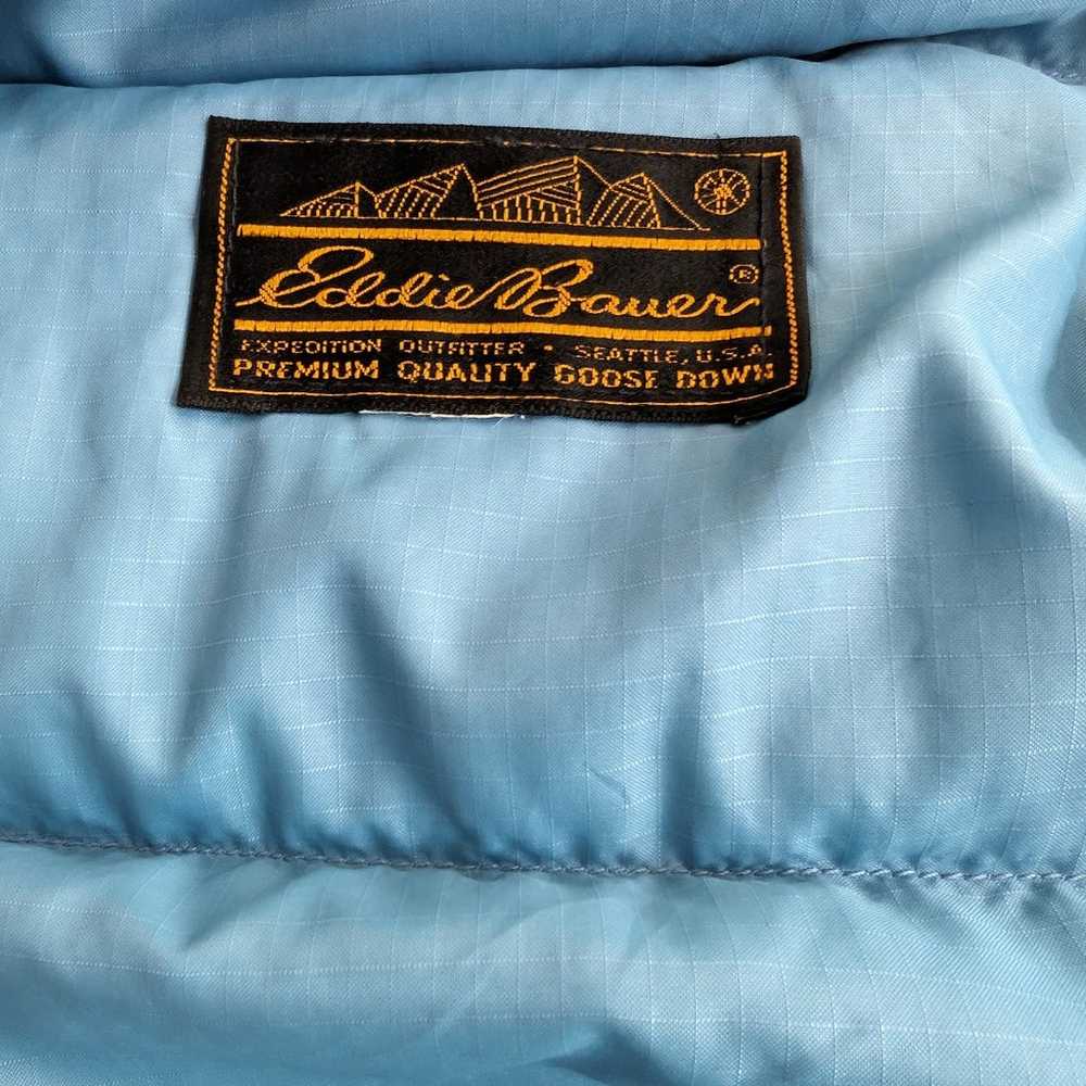 1970s Eddie Bauer Down Puffer Jacket- Pale blue V… - image 5