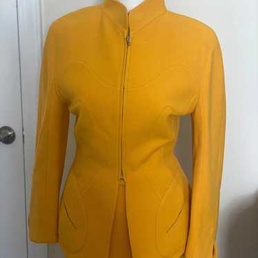 1980s Thierry Mugler Paris Vintage Yellow Skirt &… - image 1