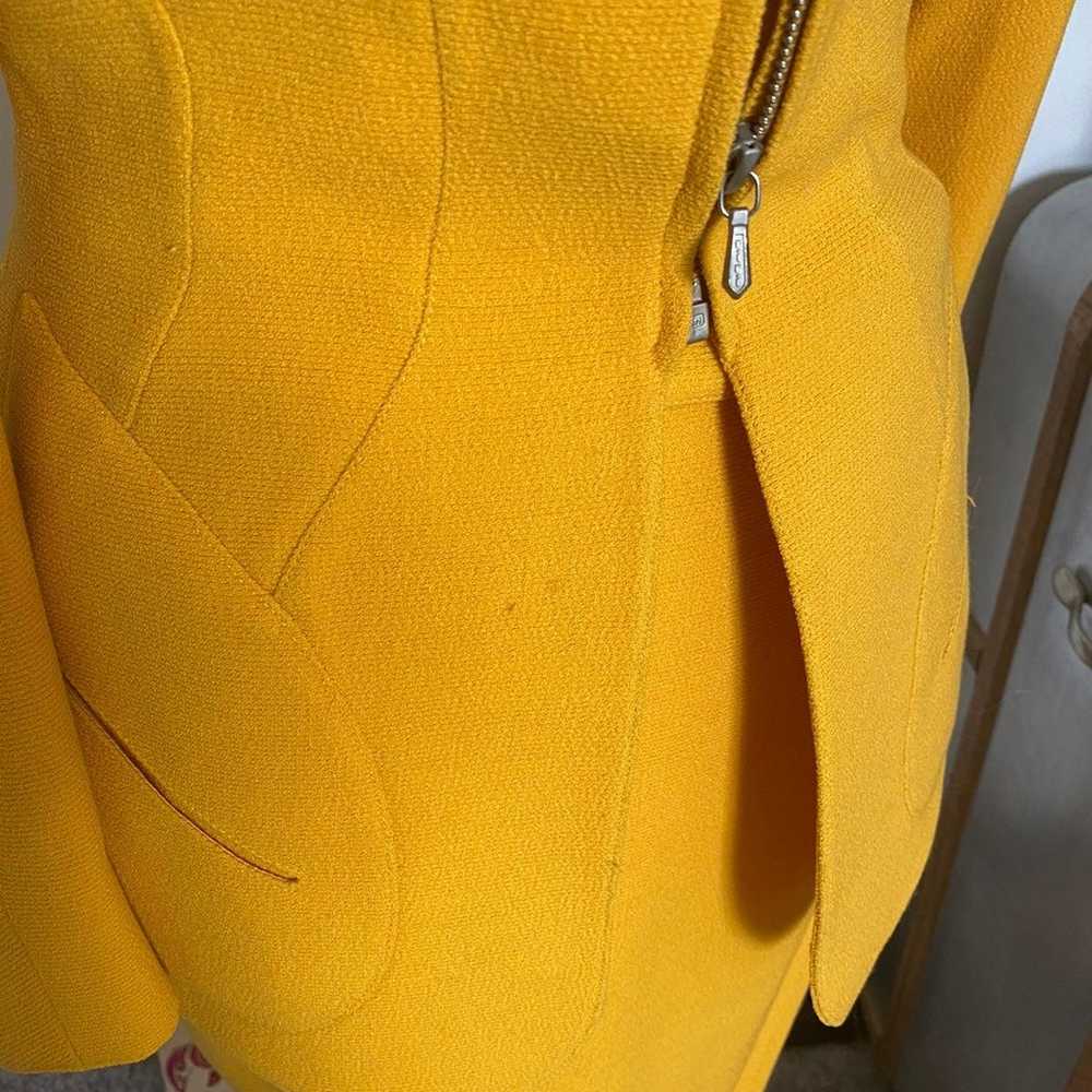 1980s Thierry Mugler Paris Vintage Yellow Skirt &… - image 3