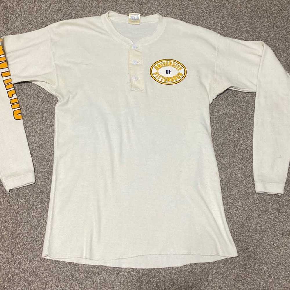 80’s Vintage Pittsburgh Panthers Henley - image 2