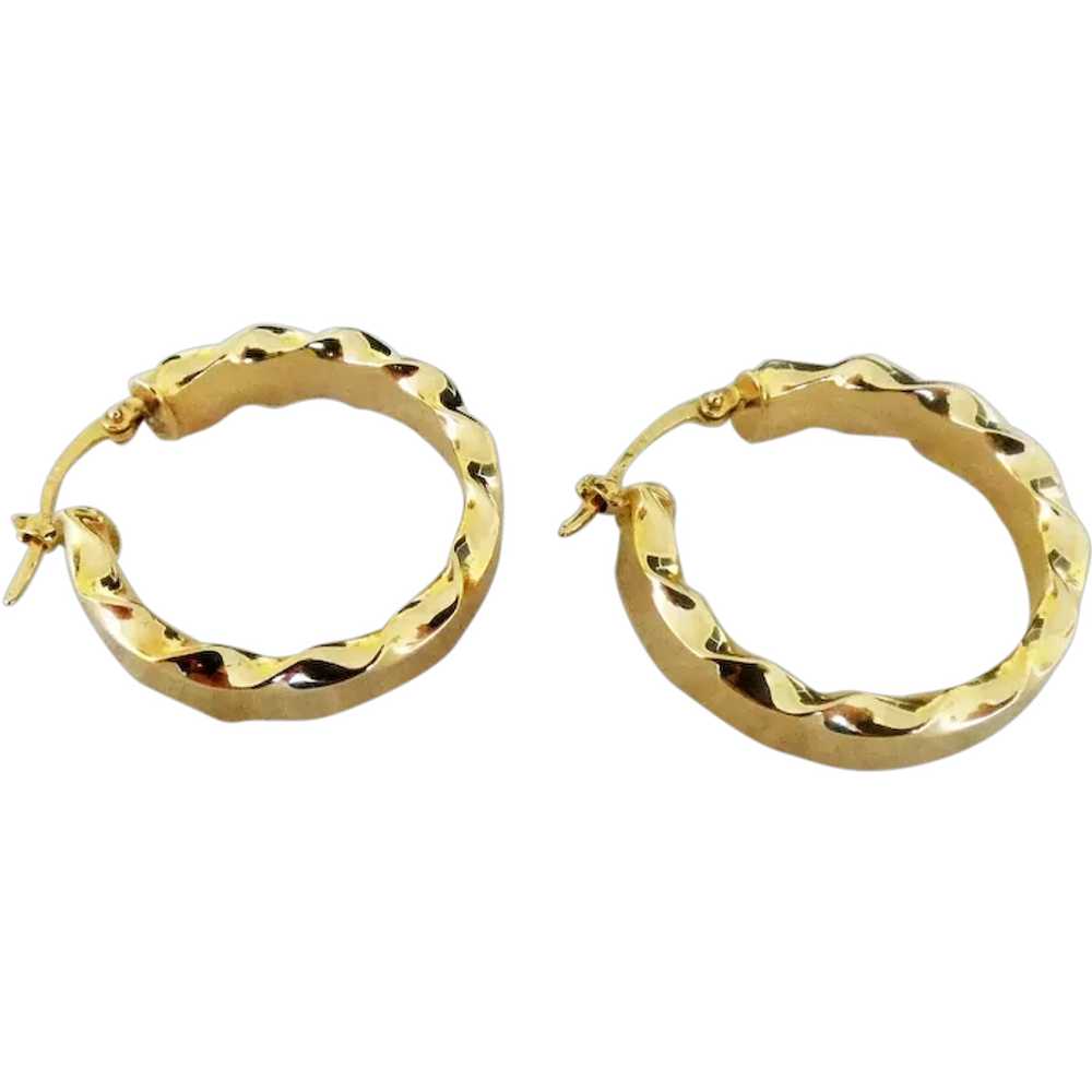 14k Wreath shaped Earrings - image 1