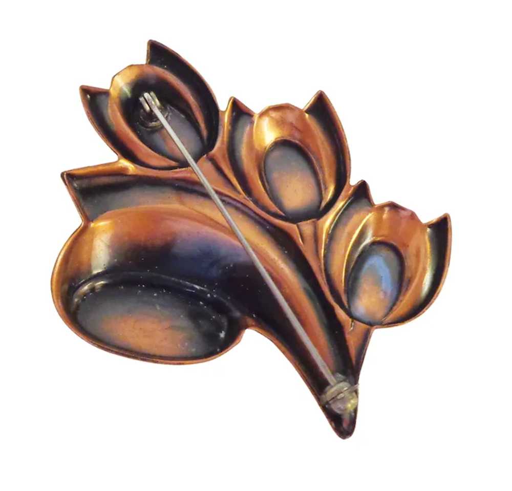 Copper Tulip Pin - image 3