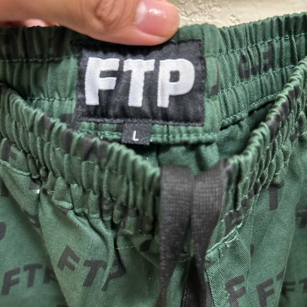 Streetwear Green FTP All Overprint Shorts - image 3