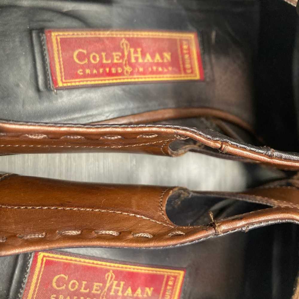 Vintage Cole Haan Womens Brown Leather Fisherman … - image 7
