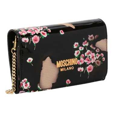 Moschino Patent leather clutch bag