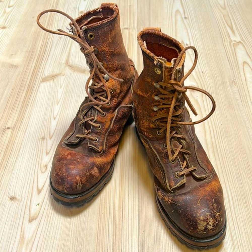 Vintage Starwartz Distressed Logger Boots - image 2