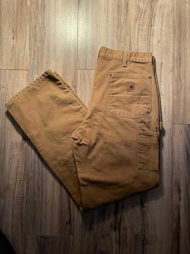 vintage USA made CARHARTT double knee 32x36 black DUCK work pants
