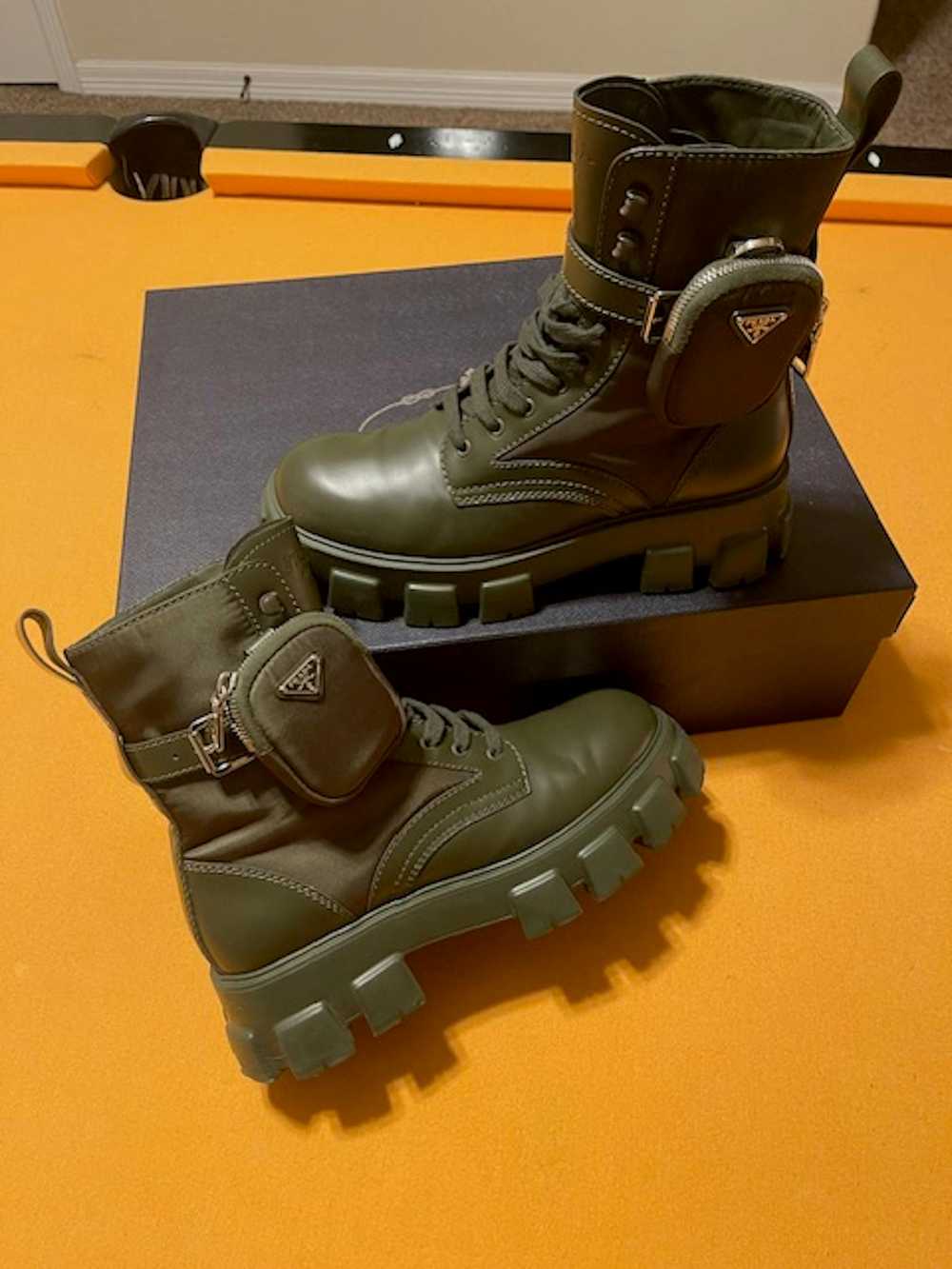 Prada Men’s Prada Monolith Brushed Leather boots … - image 1