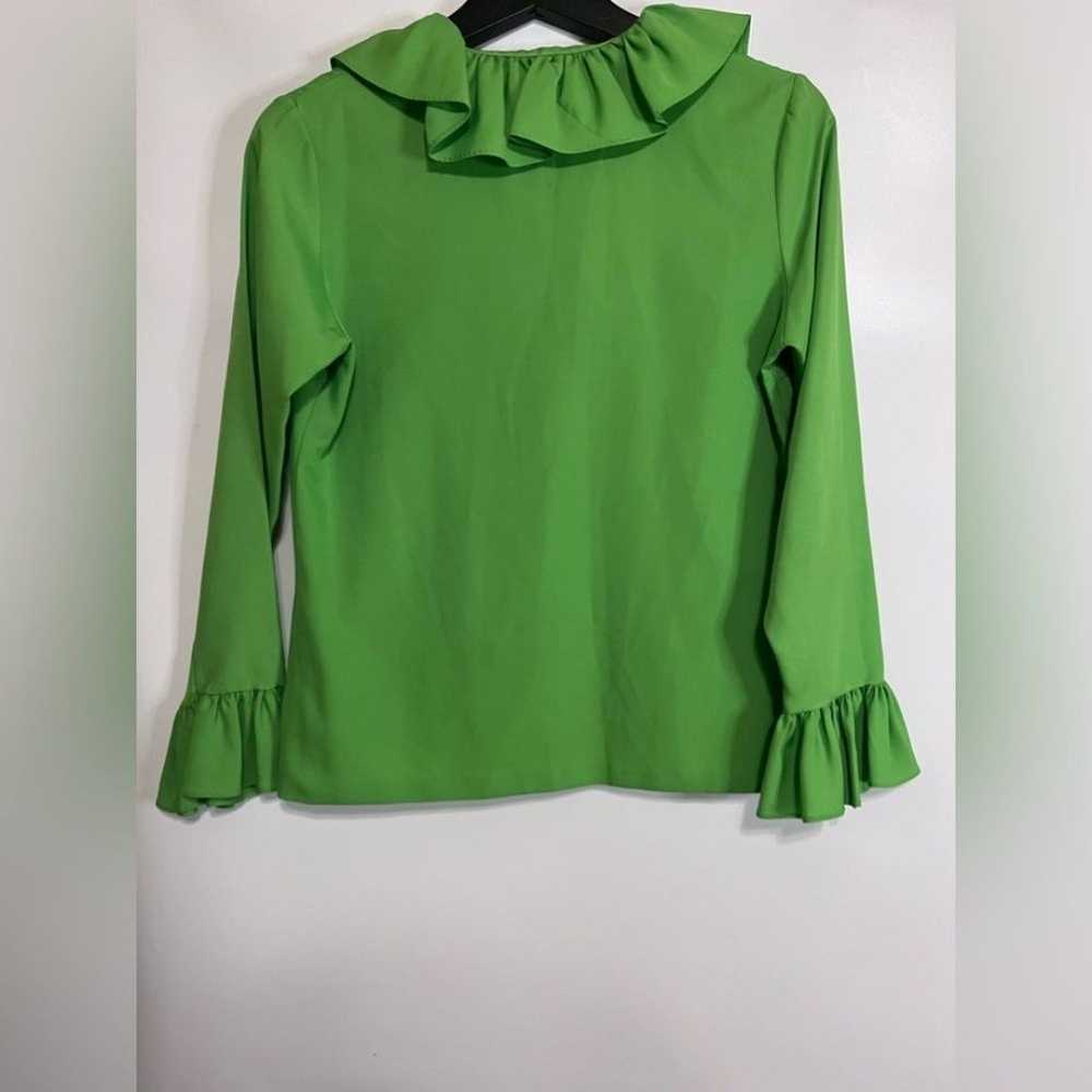 Vintage Rhoda Lee Blouse in a beautiful lime gree… - image 3